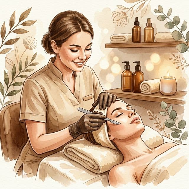 Dermaplaning - ilustración del tratamiento