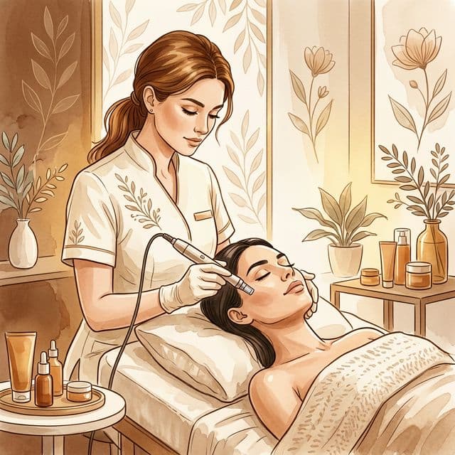 Microneedling - ilustración del tratamiento